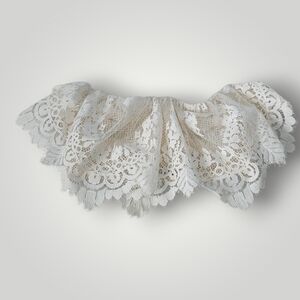 Victoria's Secret Dream Angels Strapless Bra 34DD Ivory Cream Ruffle‎ Lace